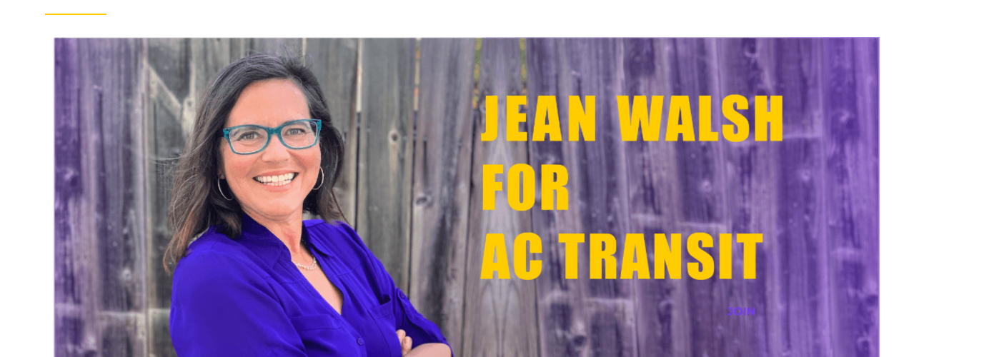 screenshot of WalshforACTransit.com